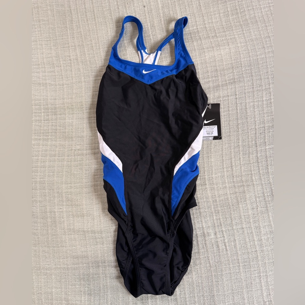 Nike Black and Blue Athletic Swimwear